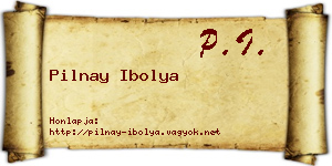 Pilnay Ibolya névjegykártya
