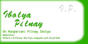 ibolya pilnay business card